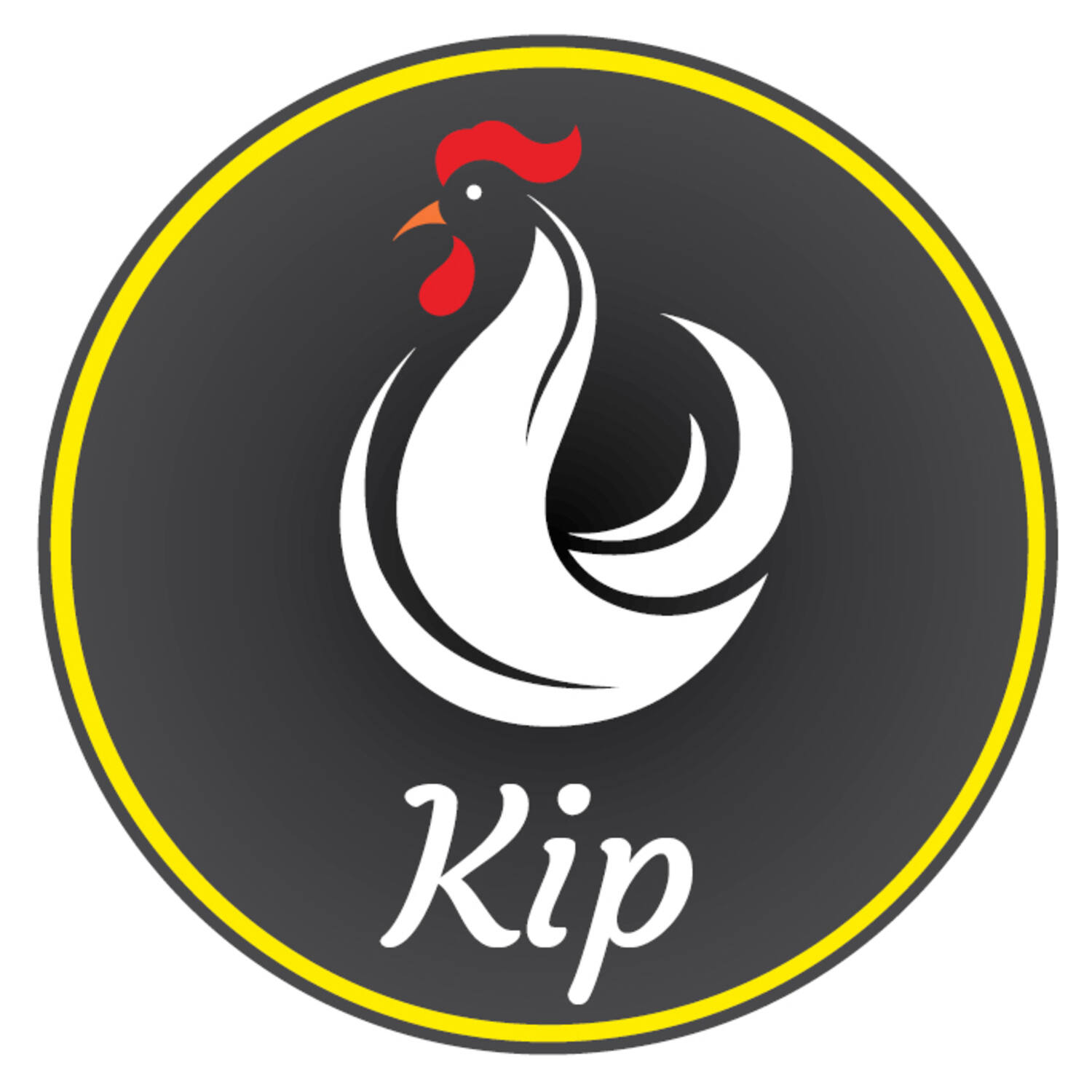 STICKERS 'KIP' 28mm 500st/rol